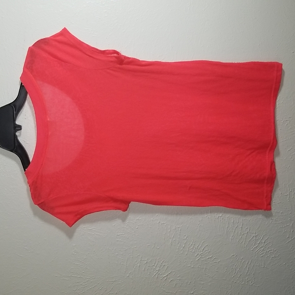 Energie Size L Top Neon Peach / Orange Thin Material Top - Picture 4 of 7